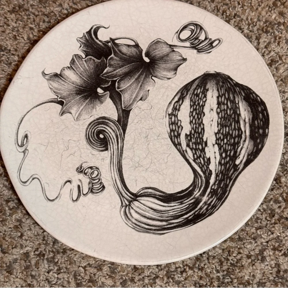 Laura Zindel for West Elm Gourd/Squash Blossom Set of 3 Plates